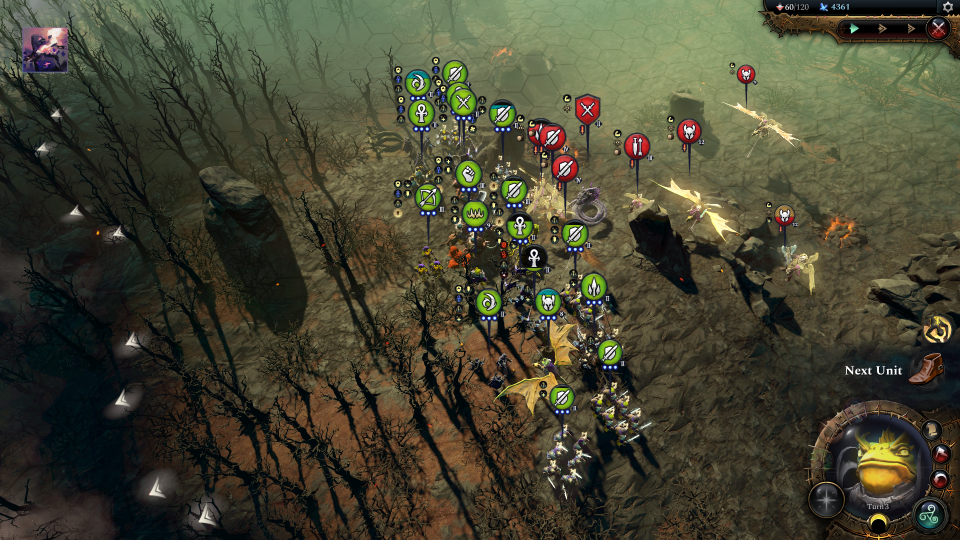 285. The fierce battle against Turiel's eagle riders and heroes Turn 109.png
